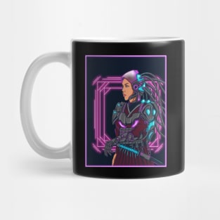 cyberpunk samurai woman Mug